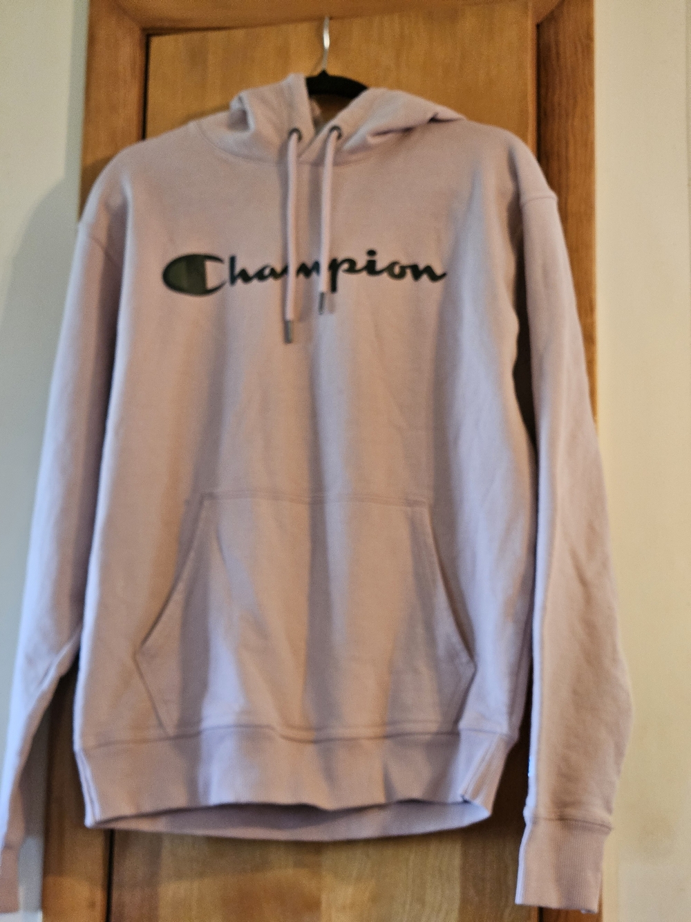 Champion Lavender Pullover Hoodie with Script Logo